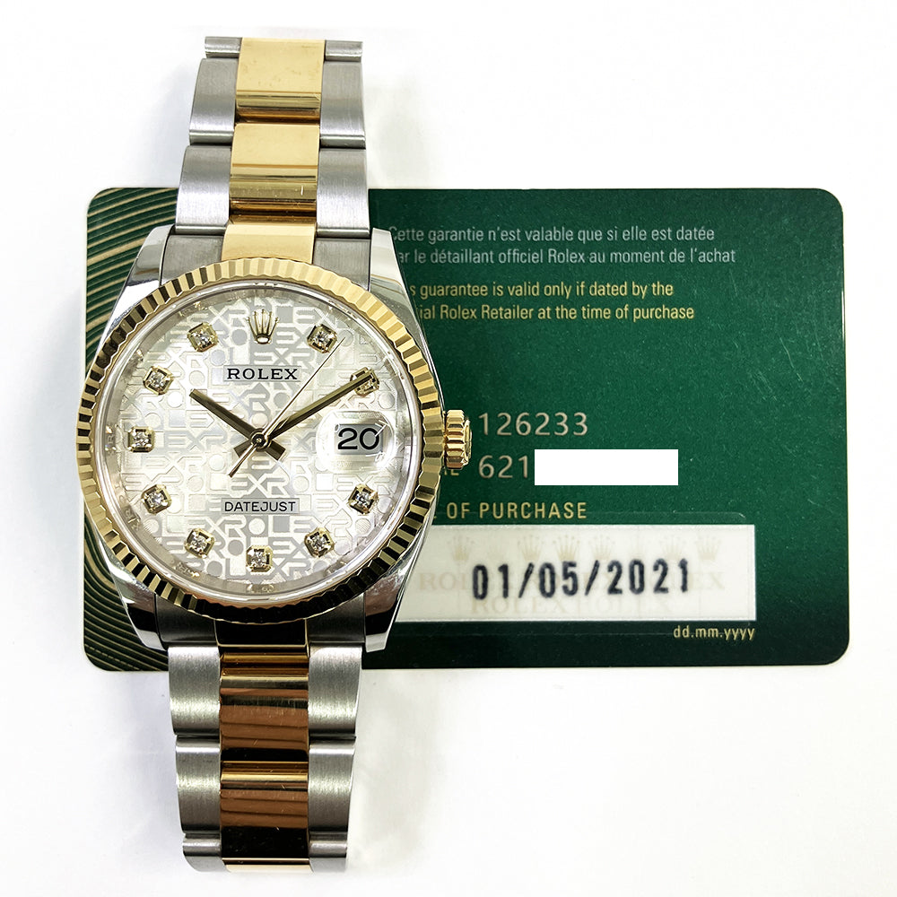 Datejust 36mm Steel and Yellow Gold 126233