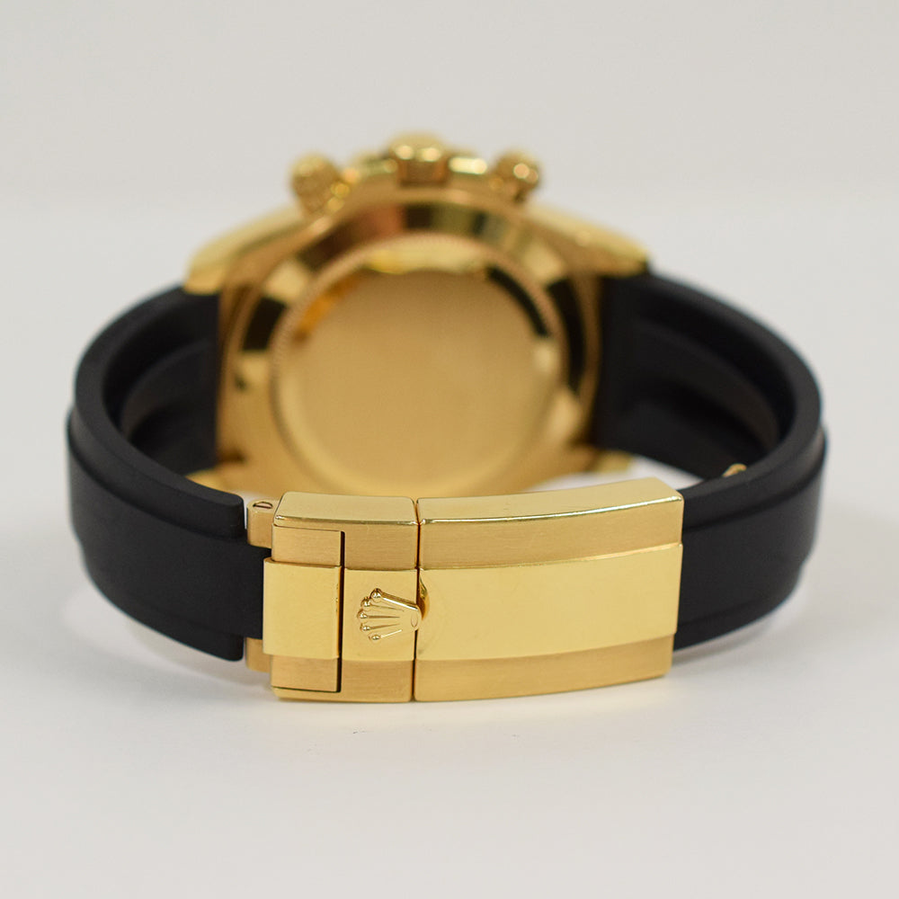 Daytona Yellow Gold On Strap 116518LN