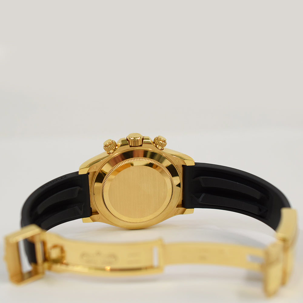 Daytona Yellow Gold On Strap 116518LN