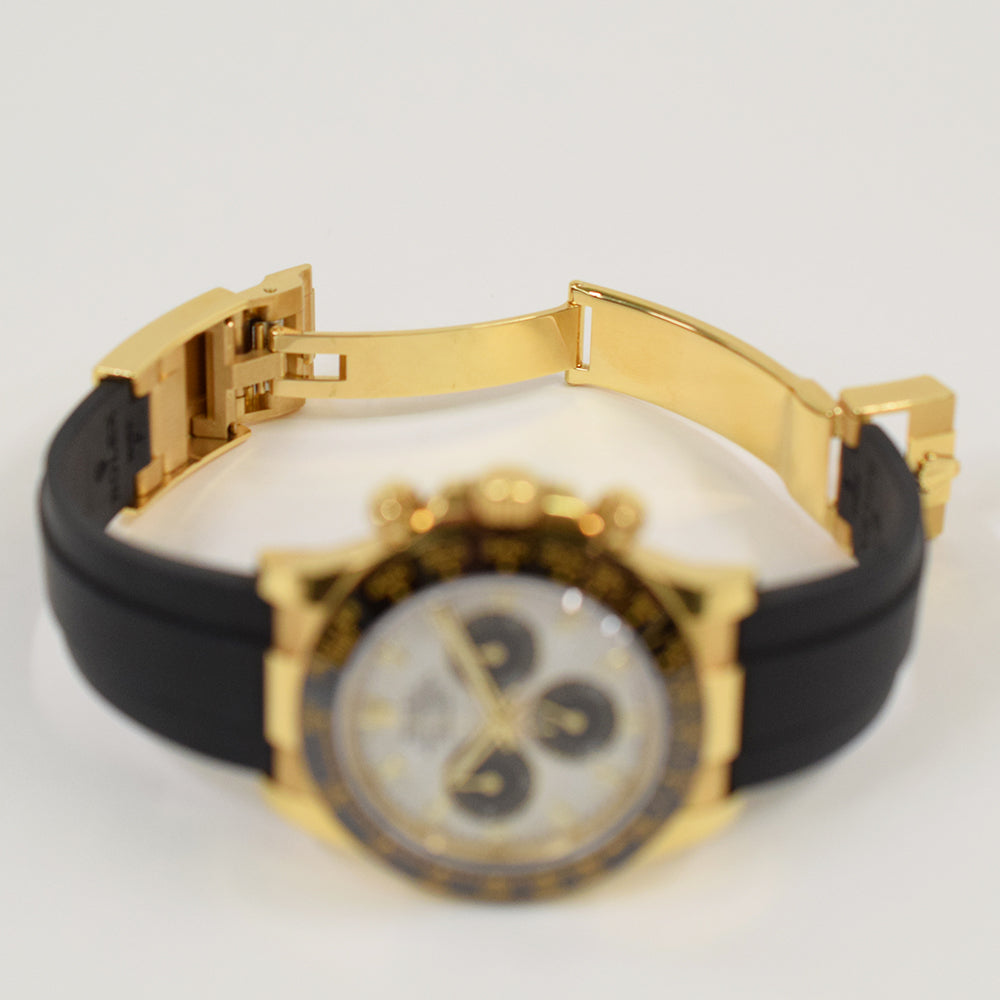 Daytona Yellow Gold On Strap 116518LN