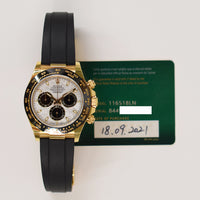 Daytona Yellow Gold On Strap 116518LN