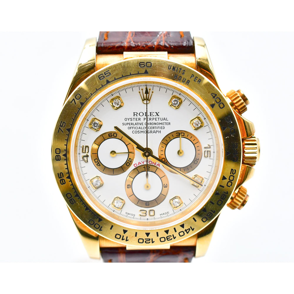 Daytona Yellow Gold  "Zenith Movement" on Leather Strap 16518