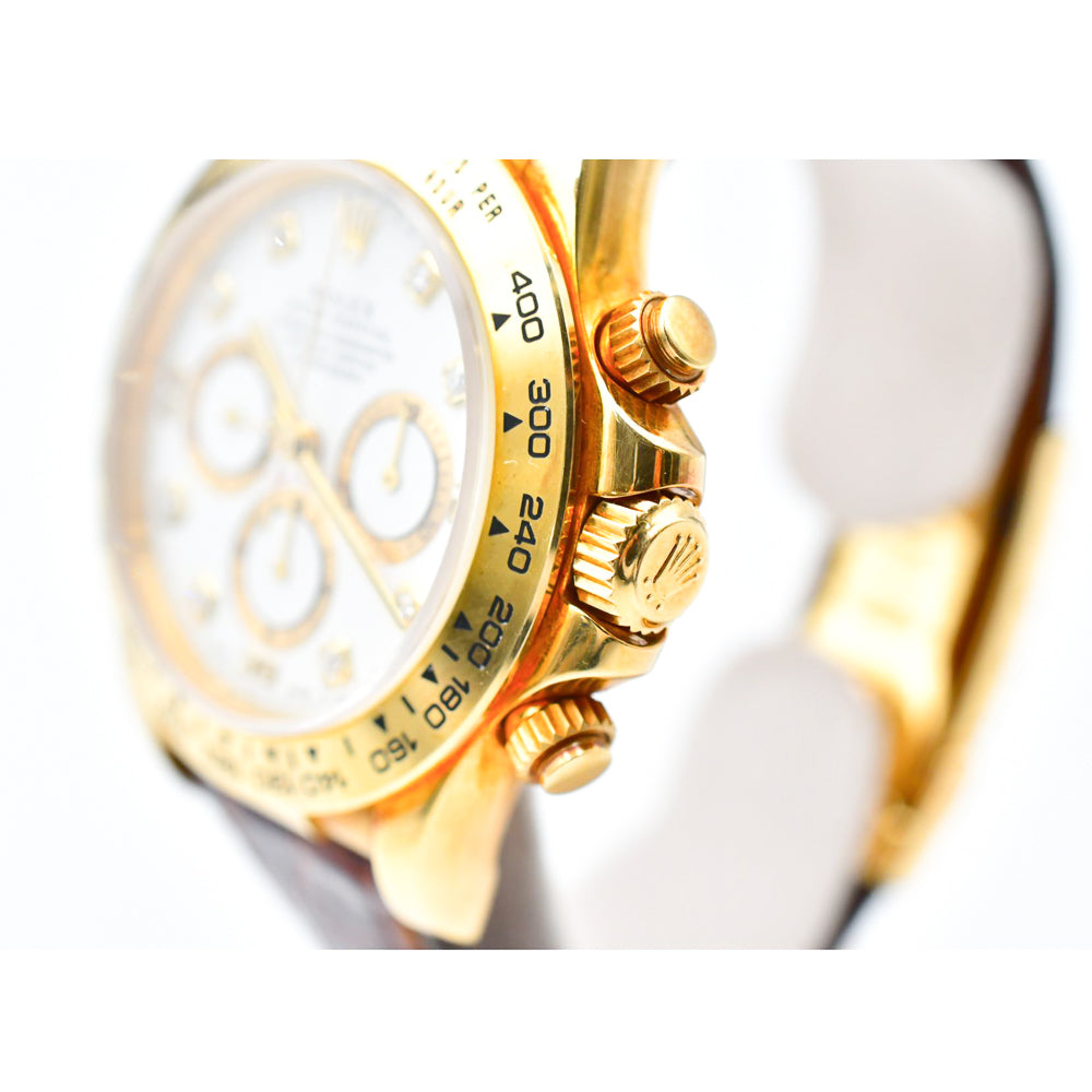 Daytona Yellow Gold  "Zenith Movement" on Leather Strap 16518