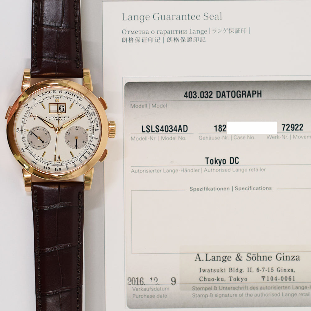 Saxonia Datograph 39mm Rose Gold Manual winding 403.032
