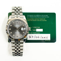 Datejust 41mm Steel and White Gold 126334G