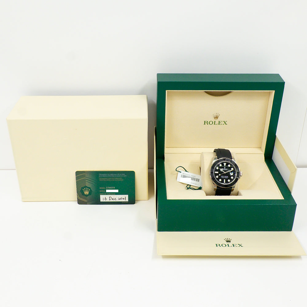 Yacht-Master 42mm White Gold on Strap 226659