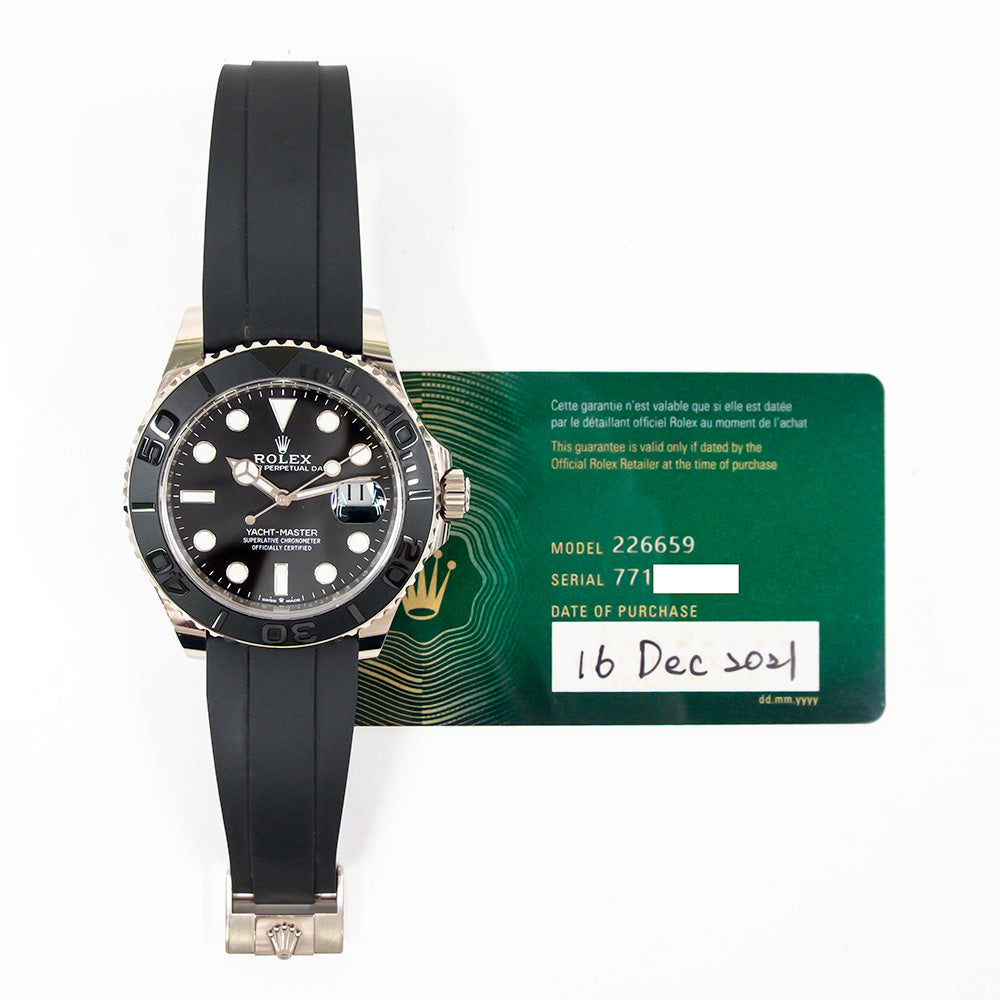 Yacht-Master 42mm White Gold on Strap 226659