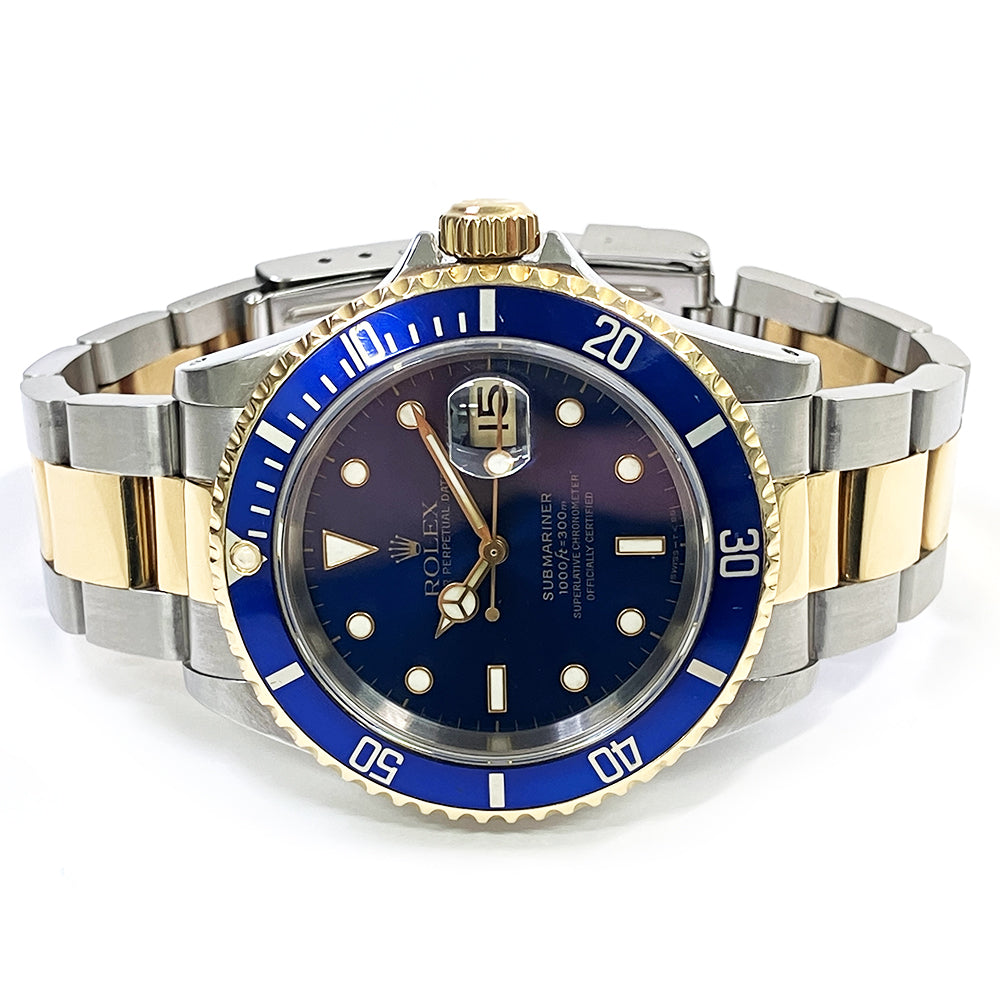 Submariner Date 40mm Blue Bezel Steel and Yellow Gold 16613