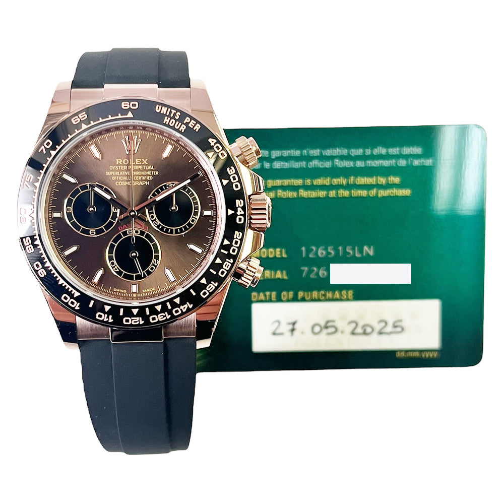 Daytona Rubber Strap Rose Gold 126515LN