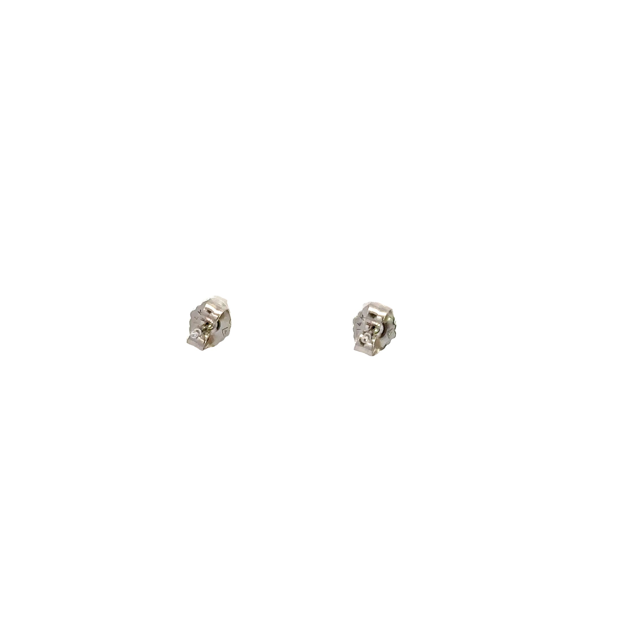 14k White Gold .75cttw Diamond Stud Earrings