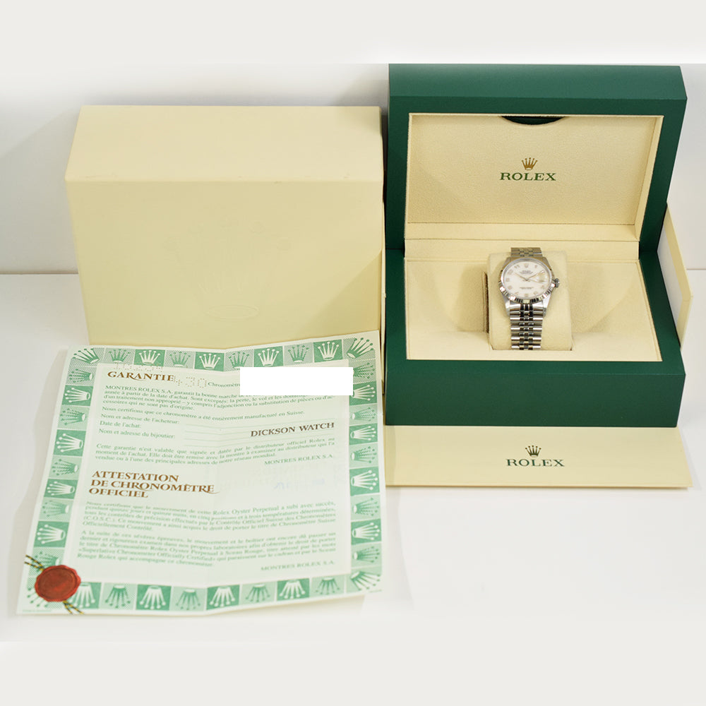 Datejust 36mm Steel and White Gold 16234