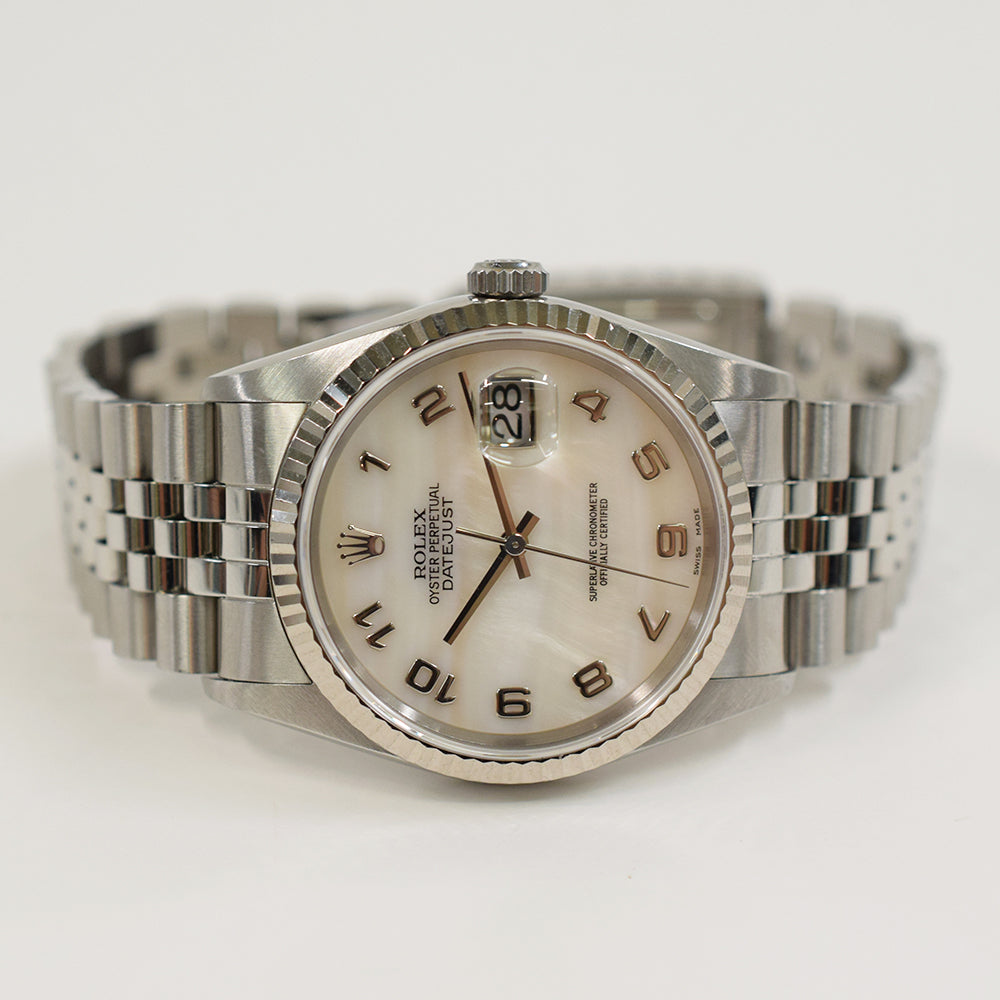 Datejust 36mm Steel and White Gold 16234