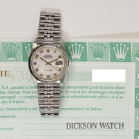 Datejust 36mm Steel and White Gold 16234