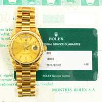 Day-Date 36mm Yellow Gold 18038