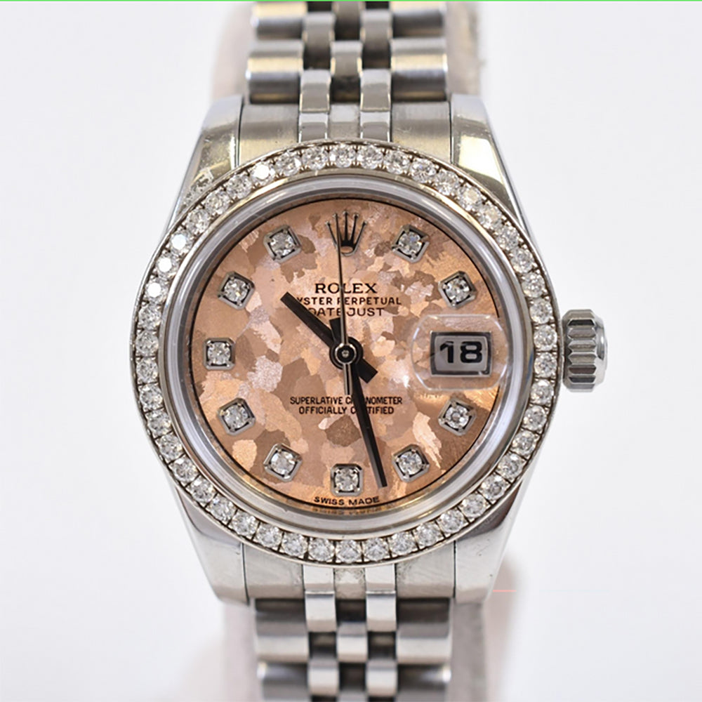 Lady-Datejust 26mm Diamond Bezel Steel and White Gold  179384RBR