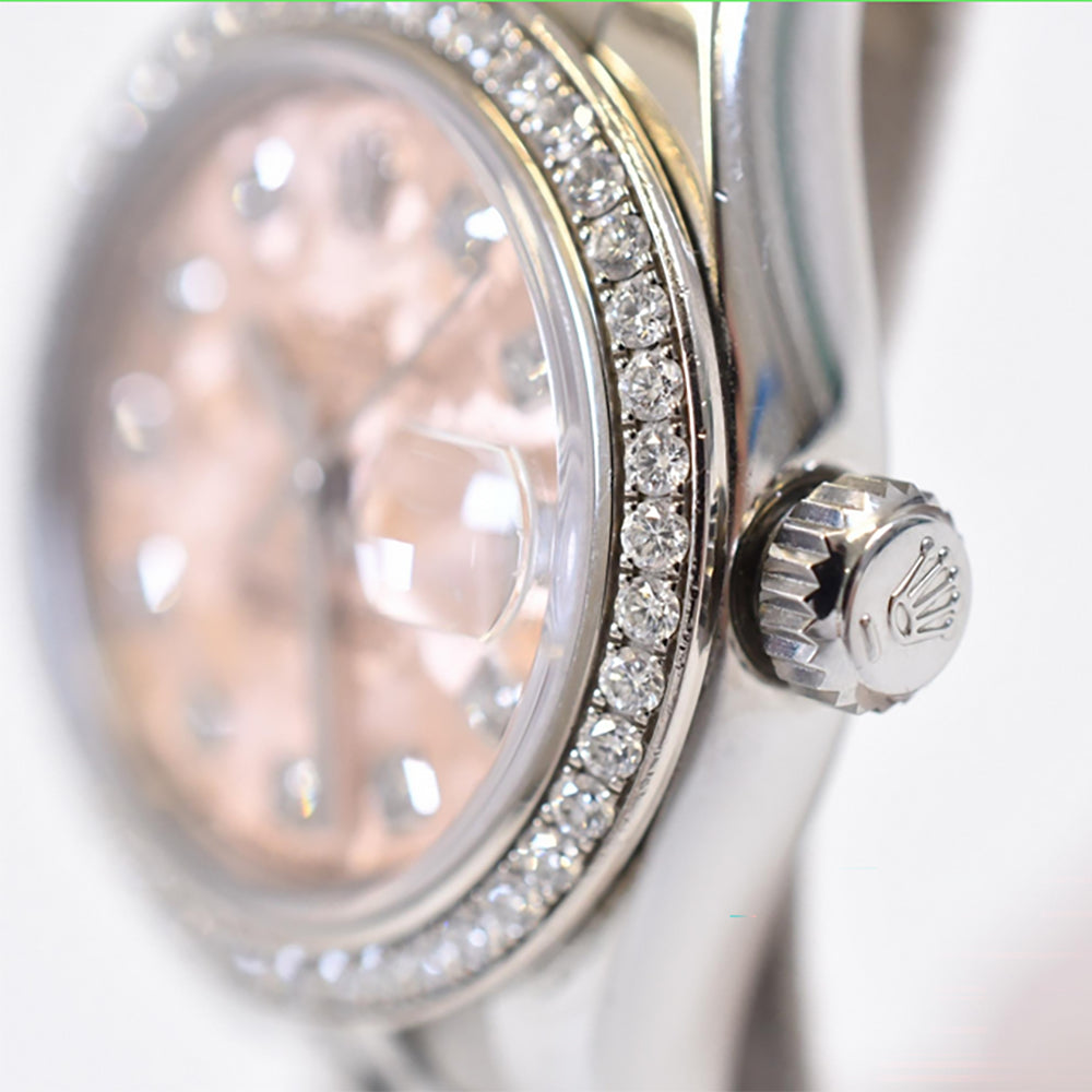 Lady-Datejust 26mm Diamond Bezel Steel and White Gold  179384RBR
