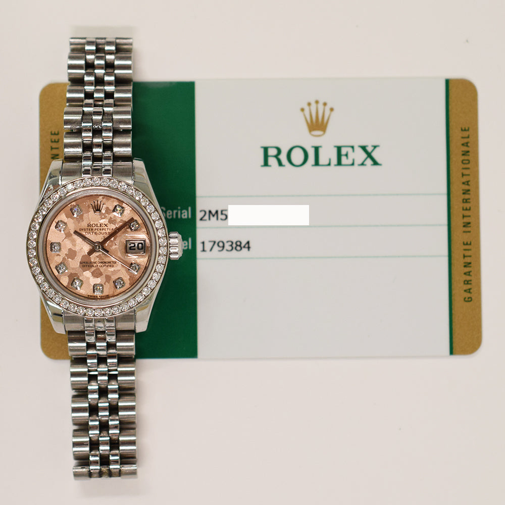 Lady-Datejust 26mm Diamond Bezel Steel and White Gold  179384RBR