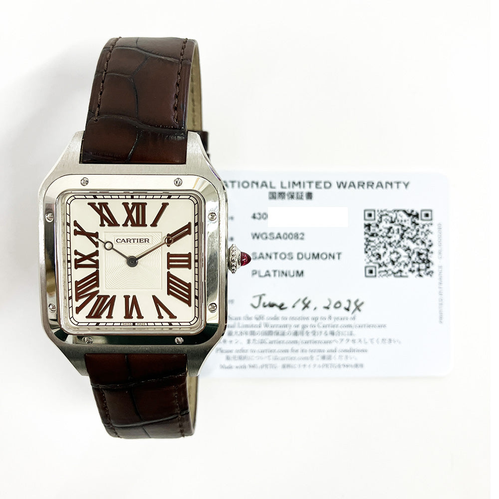 Santos-Dumont XL - Platinum - Limited Edition of 200 - 46.6mm x 33.9mm WGSA0082