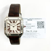 Santos-Dumont XL - Platinum - Limited Edition of 200 - 46.6mm x 33.9mm WGSA0082