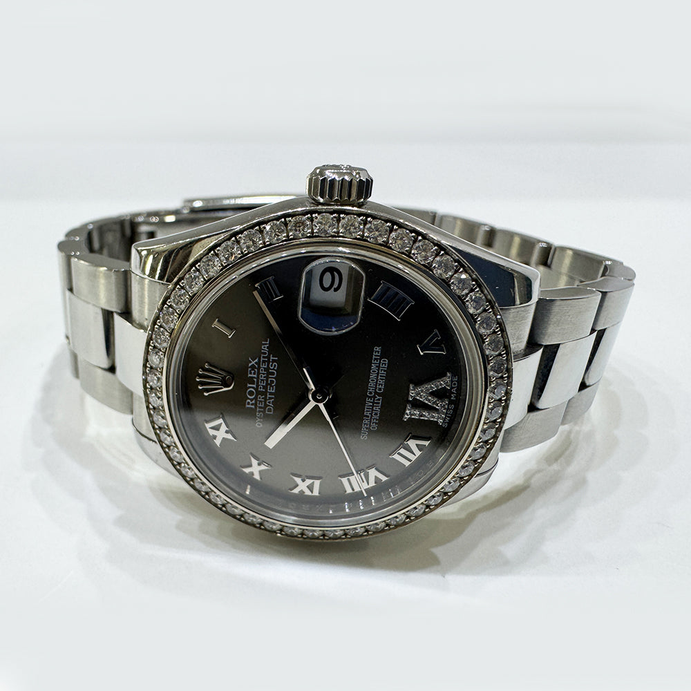 Datejust 31mm Diamond Bezel Steel and White Gold 178384