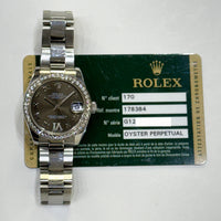 Datejust 31mm Diamond Bezel Steel and White Gold 178384