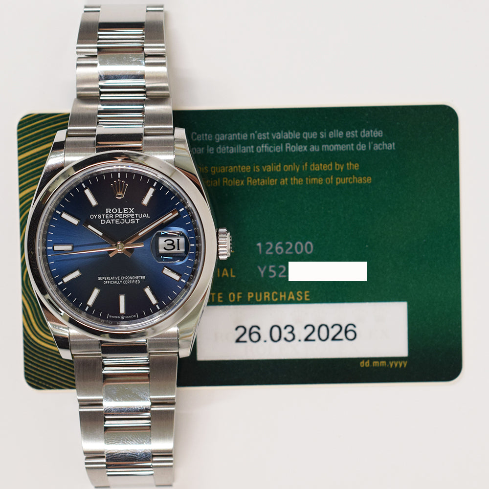 Datejust 36mm Domed Bezel Steel 126200