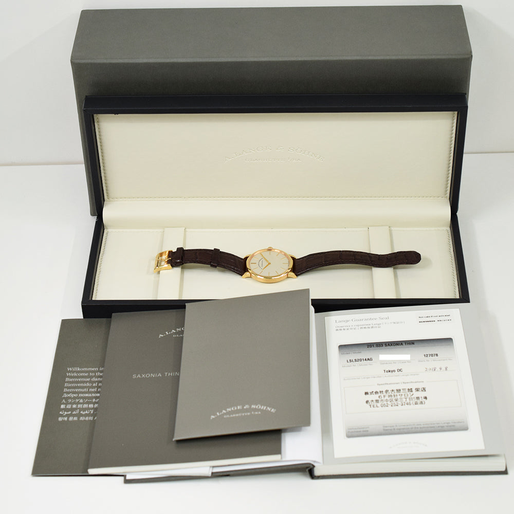Saxonia Thin 37mm Rose Gold Manual Winding 201.033