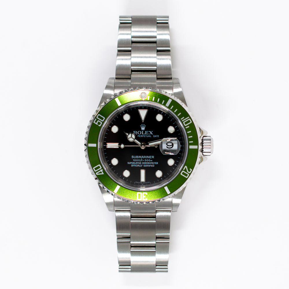 Submariner Date 40mm "Kermit" Steel 16610LV