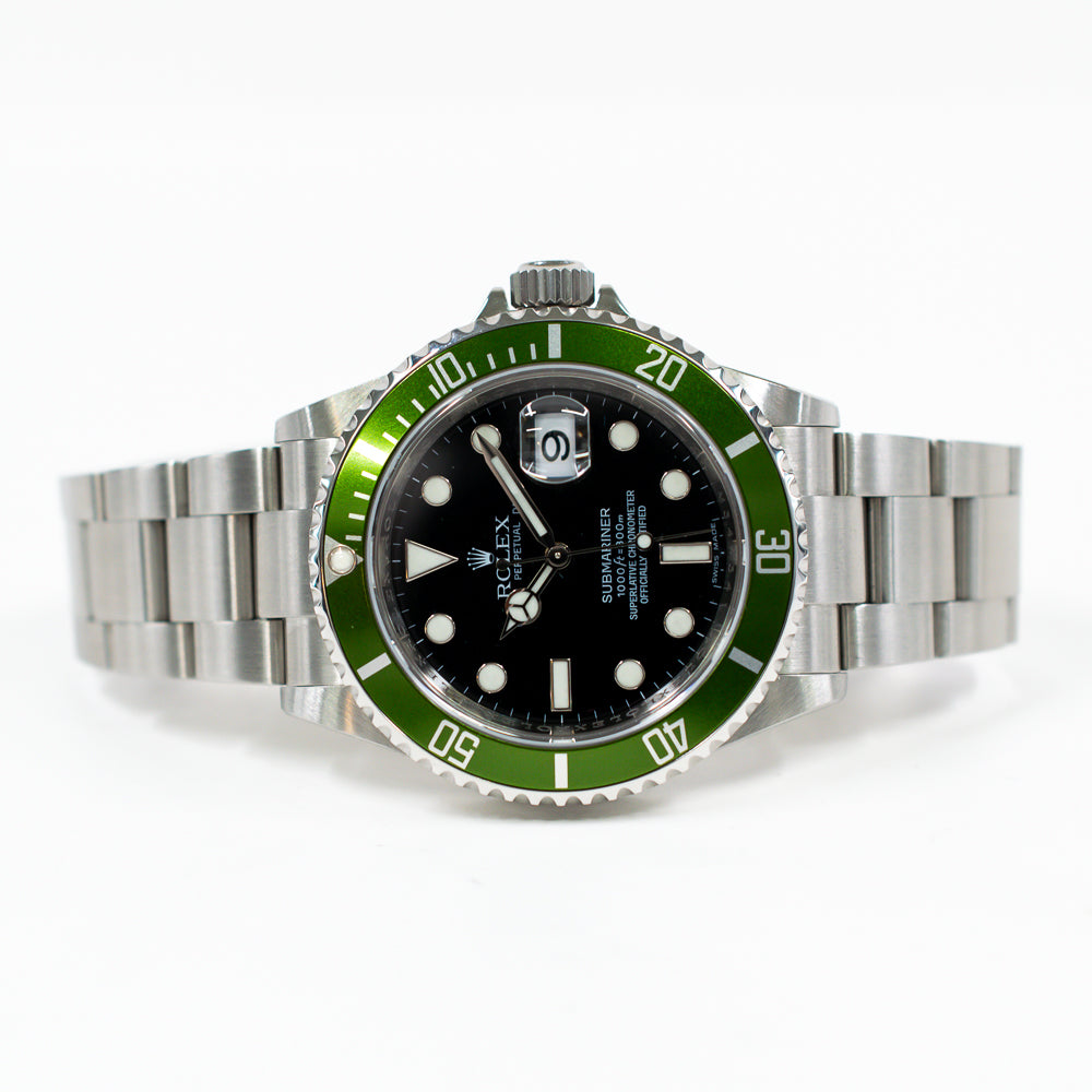 Submariner Date 40mm "Kermit" Steel 16610LV