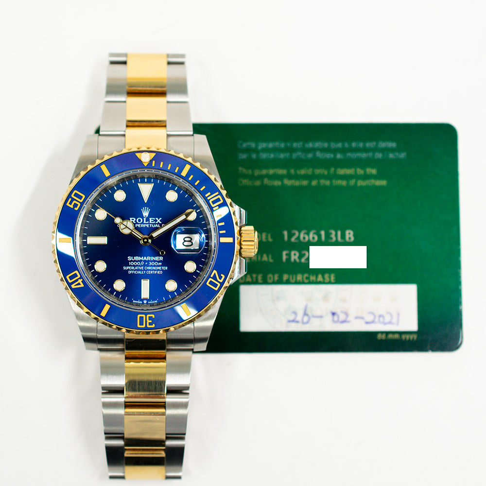 Submariner Date 41mm Black Ceramic Bezel Steel and Yellow Gold 126613LB