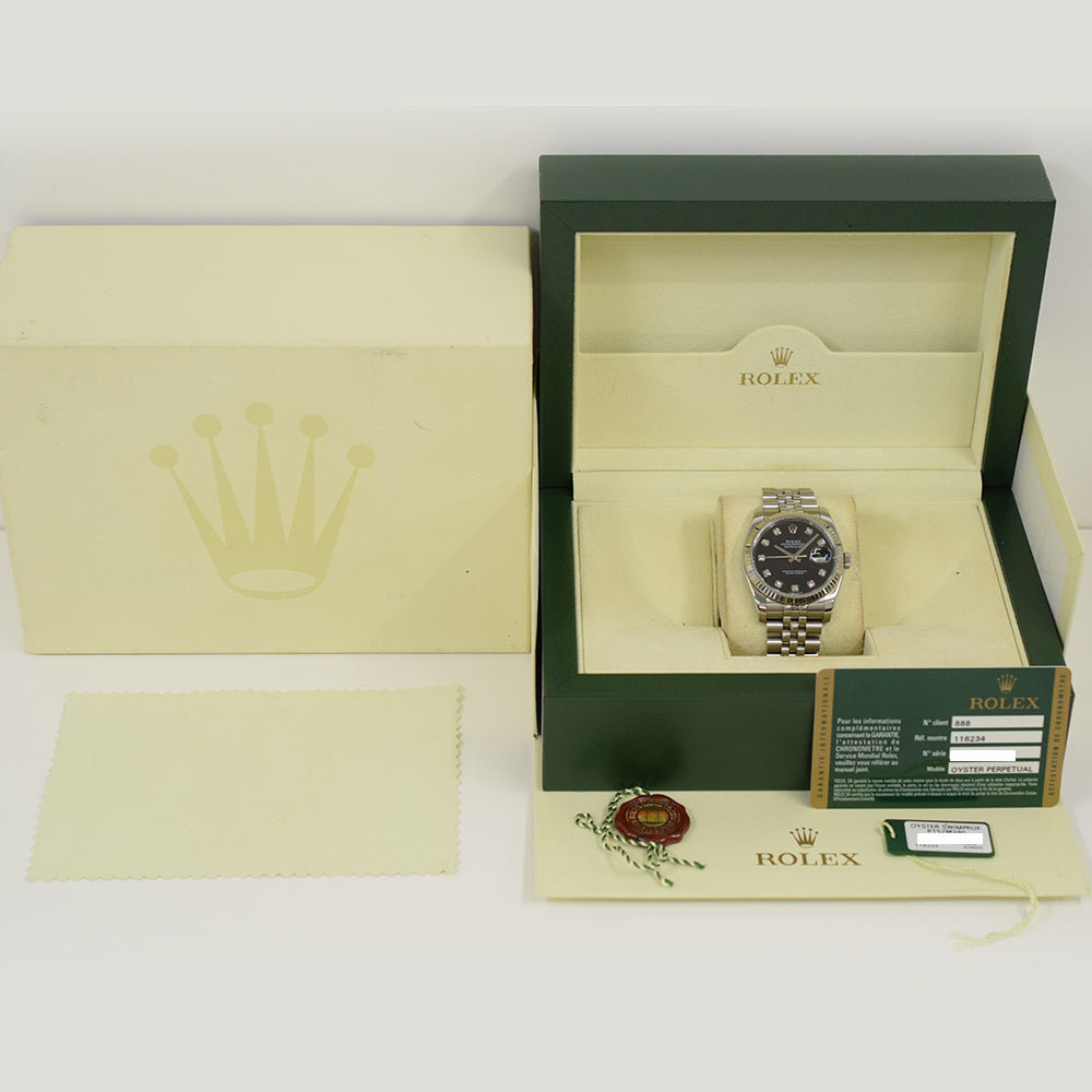 Datejust 36mm Steel and White Gold 116234G