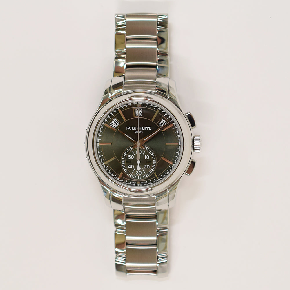 Flyback Chronograph, Annual Calendar, 42mm Stainless Steel Self Winding 5905/1A-001