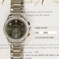 Flyback Chronograph, Annual Calendar, 42mm Stainless Steel Self Winding 5905/1A-001