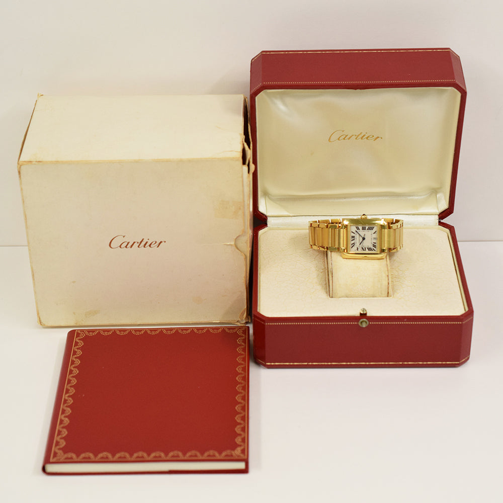 Tank Française Medium 32mm x 27mm Yellow Gold Quartz W50001R2