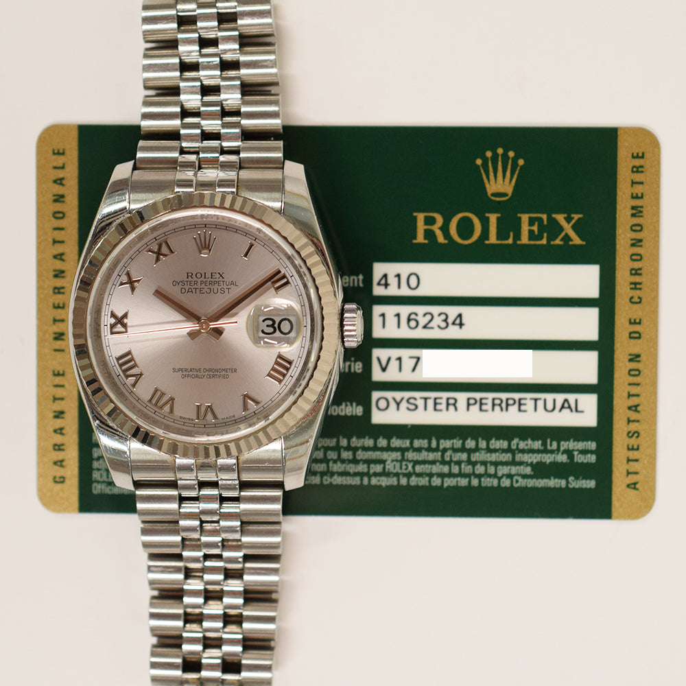 Datejust 36mm Steel and White Gold 116234