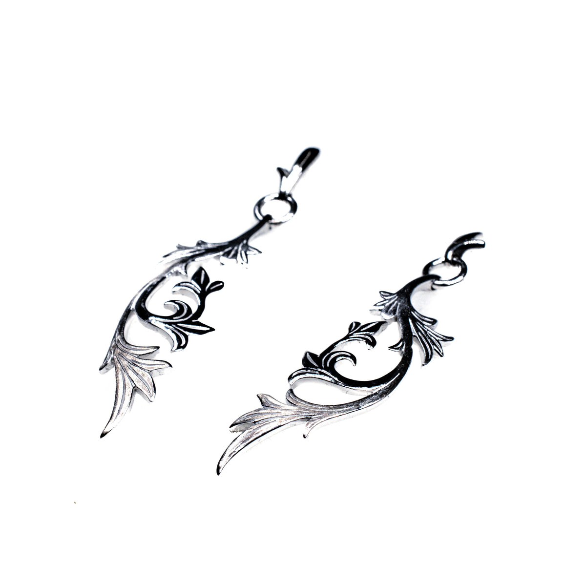 Silver “The Garden” Drop Earrings – Floral Vine Nature Inspired Design