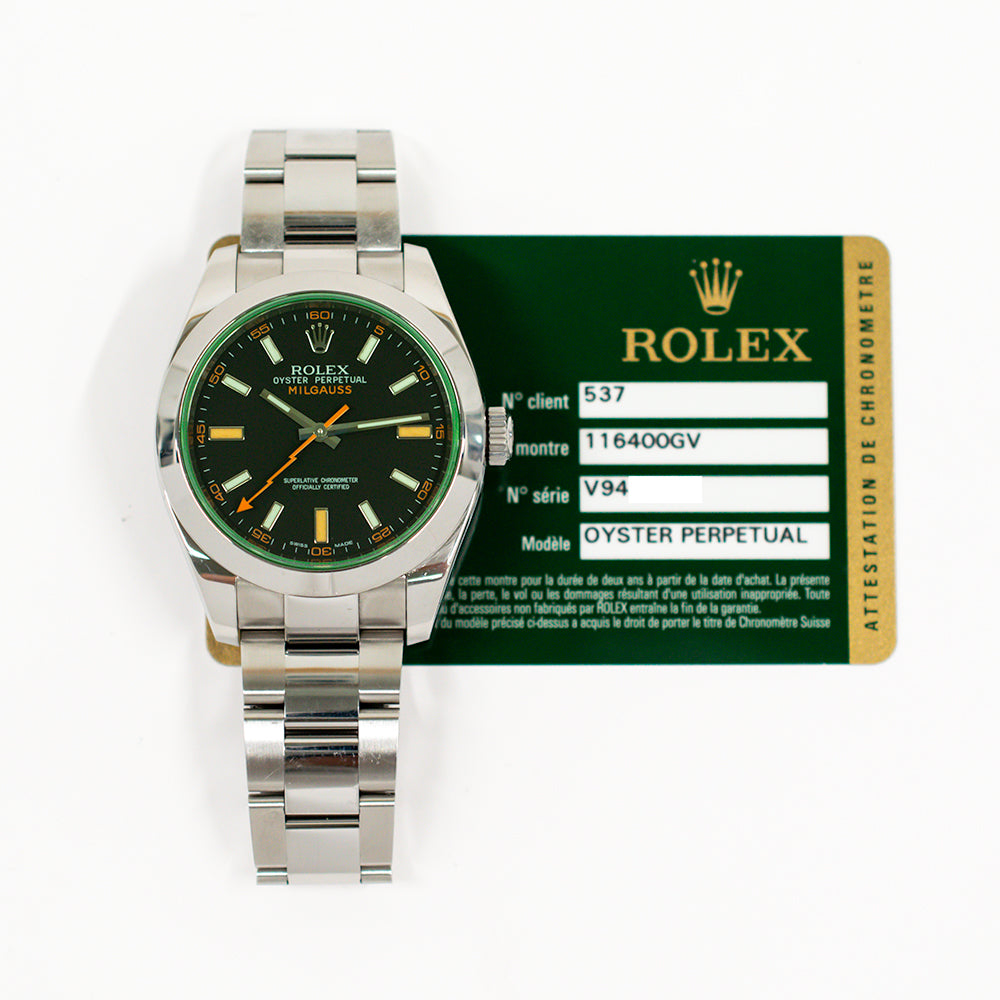 Milgauss Green Crystal 116400GV