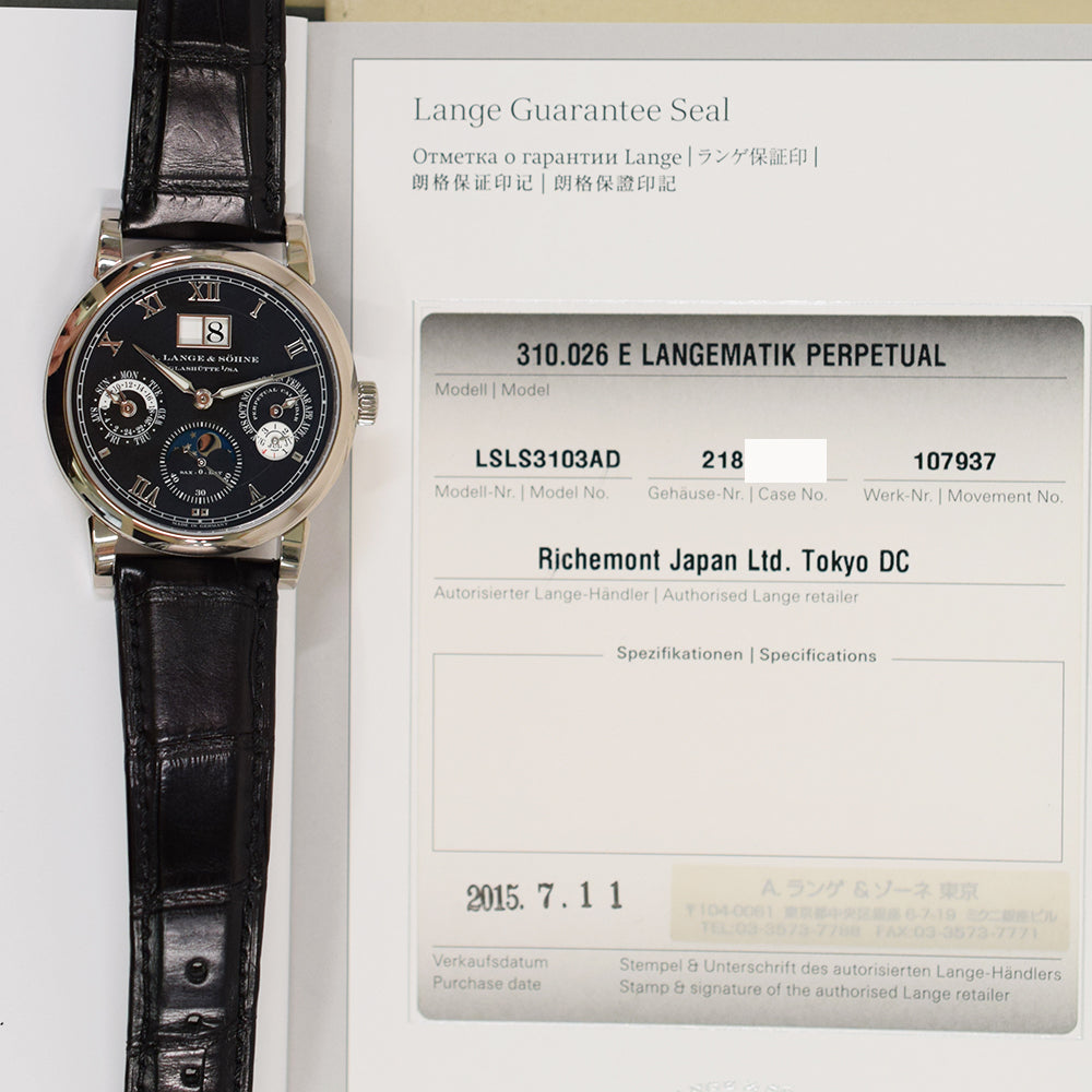 Lange 1 38.5 mm White gold  Manual Winding 310.026