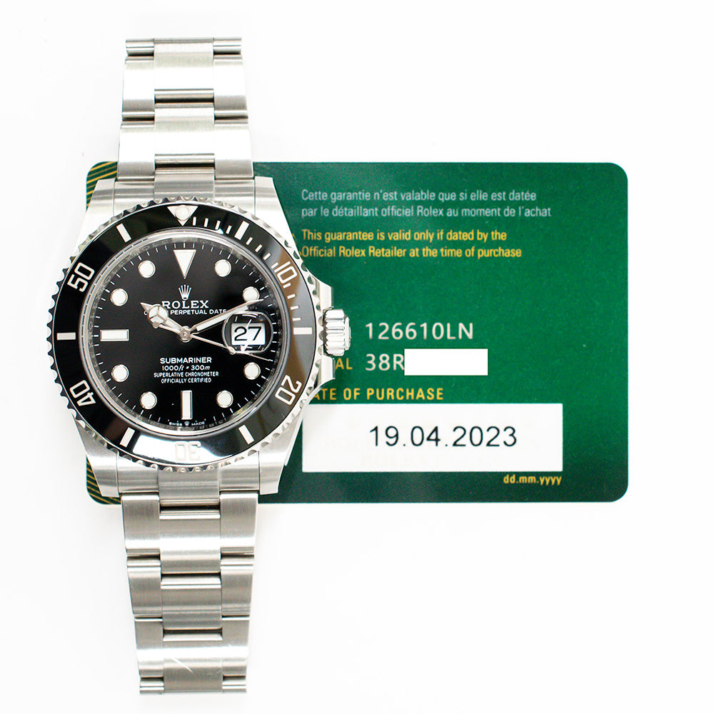 Submariner Date 41mm Black Bezel Steel 126610LN