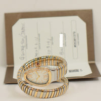 Serpenti Tubogas 20mm x 30mm Diamond Bezel Steel and Rose Gold Quartz SP27SPG