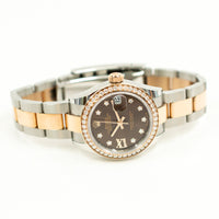 Datejust 28mm Diamond Bezel Steel and Rose Gold 279381RBR