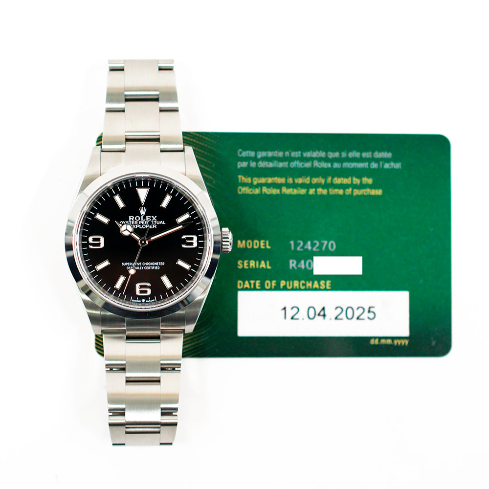 Explorer 36mm Steel 124270