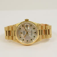 Day-Date President 36mm Yellow Gold Fluted Bezel 18238NGS