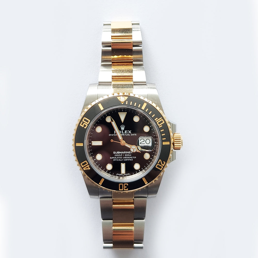 Submariner Date 40mm Black Bezel Steel and Yellow Gold 116613LN