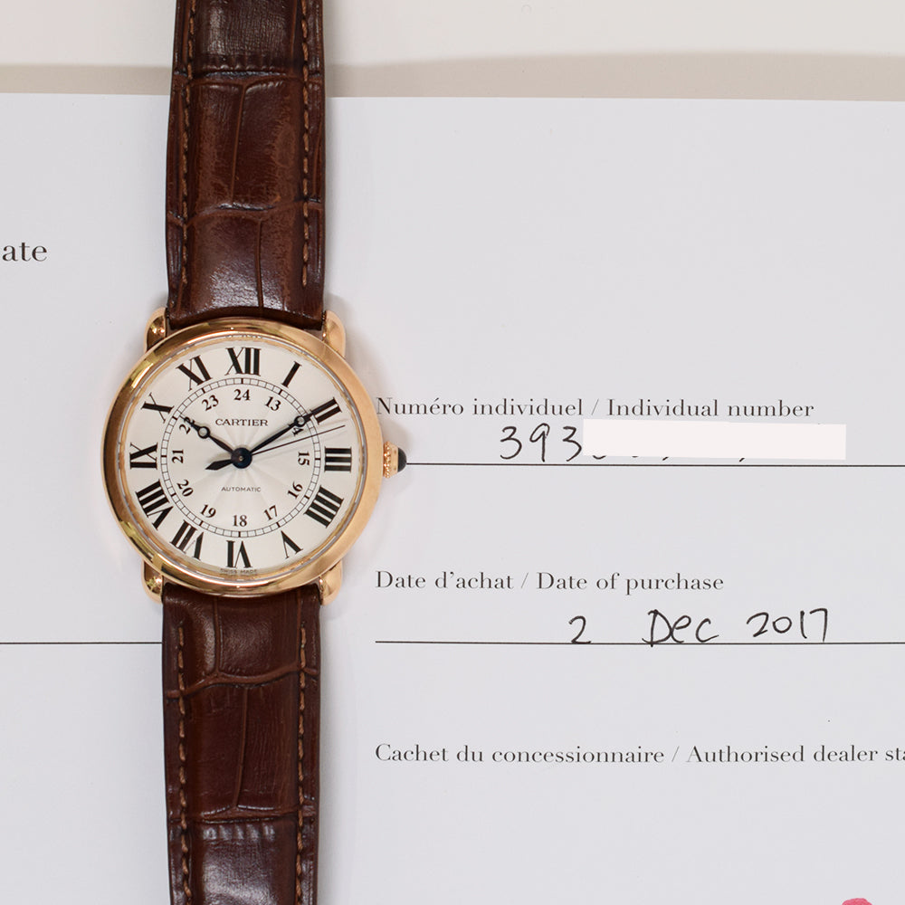 Ronde Louis Cartier 36mm Automatic Rose Gold  WGRN0006
