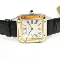 Santos-Dumont Large Quartz - Steel and Rose Gold - 43.5mm x 31.4mm  W2SA0011