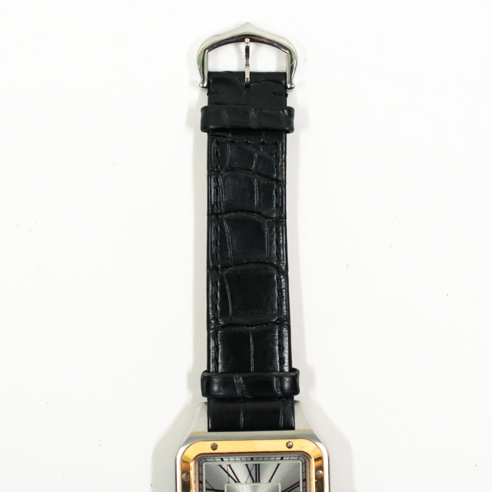 Santos-Dumont Large Quartz - Steel and Rose Gold - 43.5mm x 31.4mm  W2SA0011