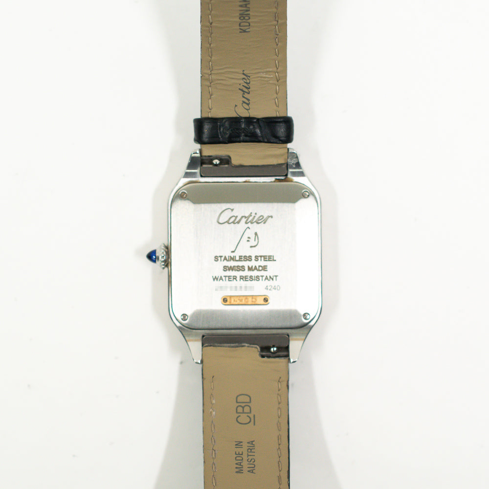 Santos-Dumont Large Quartz - Steel and Rose Gold - 43.5mm x 31.4mm  W2SA0011