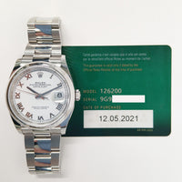 Datejust 36mm Domed Bezel Steel 126200