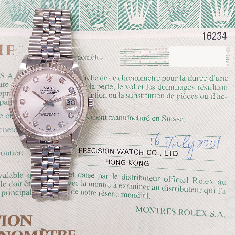 Datejust 36mm Steel and White Gold 16234G
